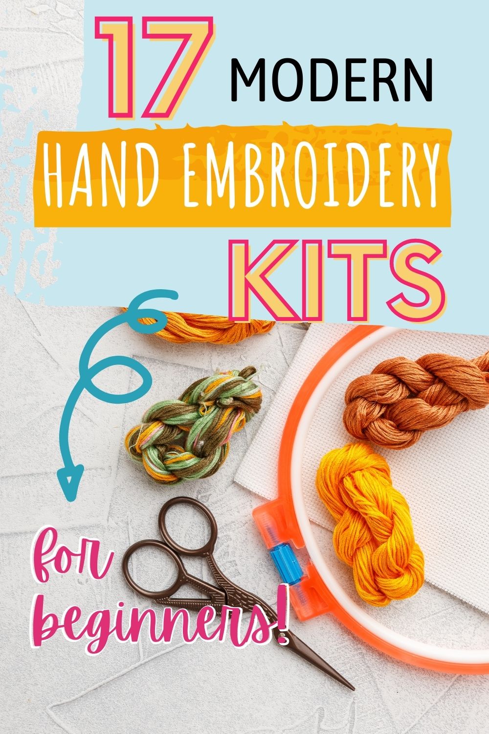 Embroidery Kit For Beginner  Modern Embroidery Kit with Pattern