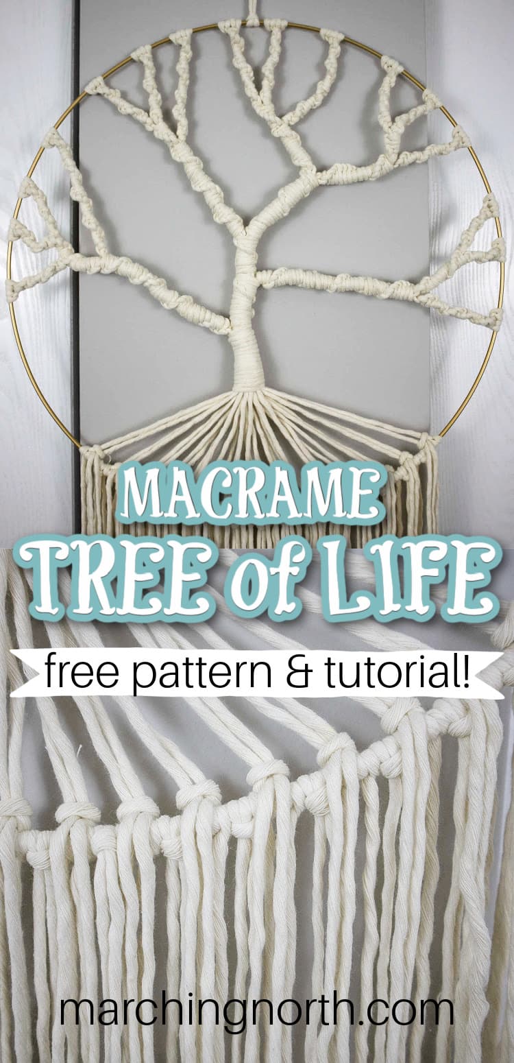 Pinterest pin for macrame tree of life post