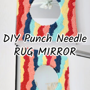 punch needle rug mirror Pinterest pin