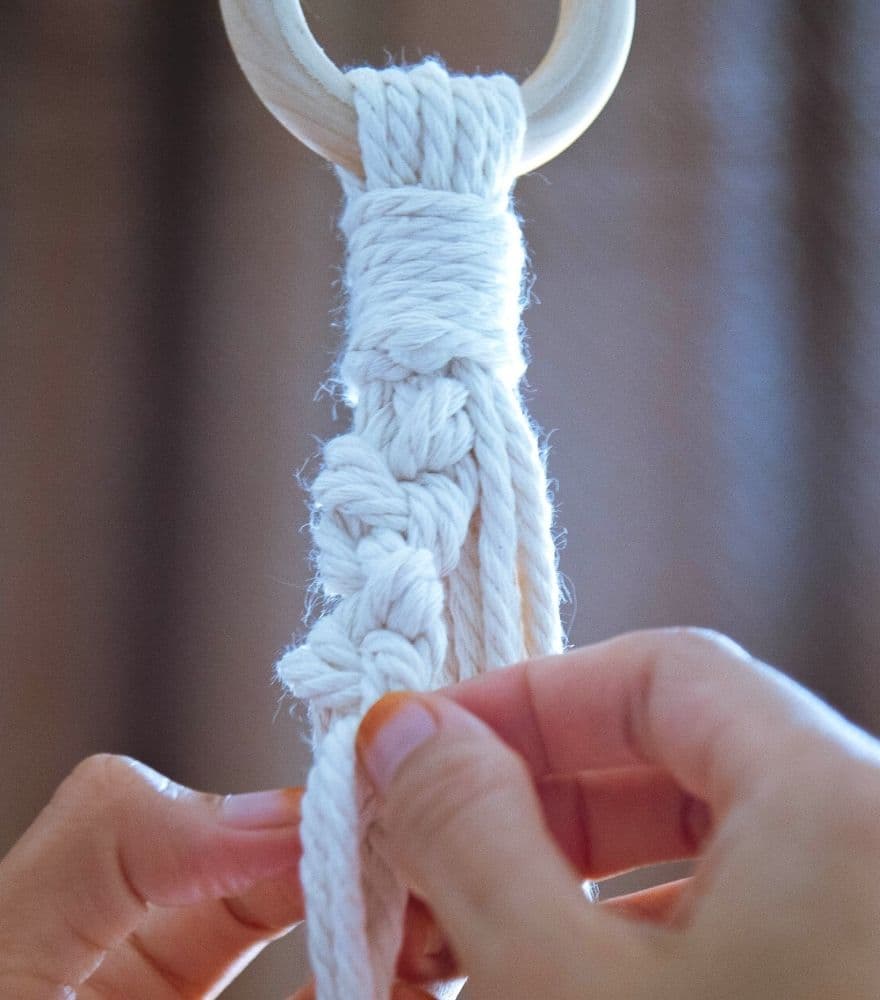 how to make a macrame plant hanger 3 Marching North