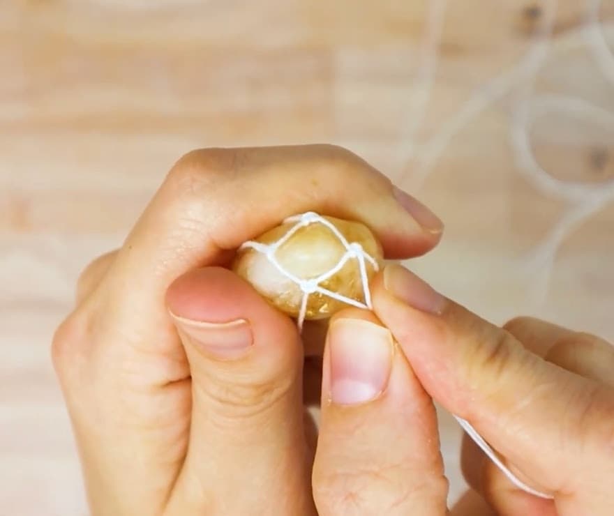 How to Wrap a Stone with Macrame Netting (Tutorial & Video!)