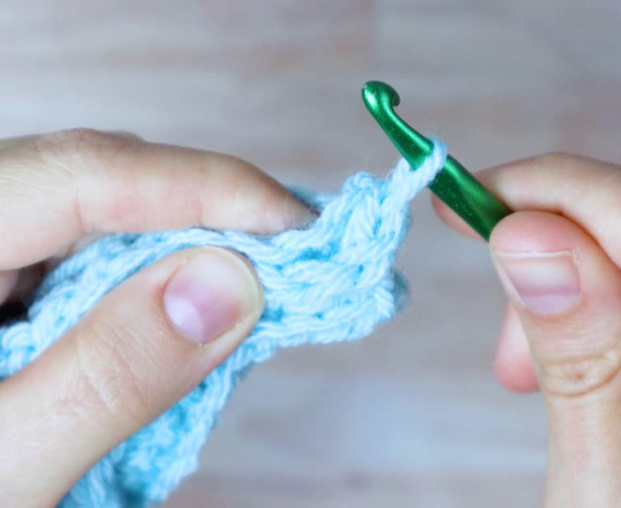 slip stitch to seam the beanie together