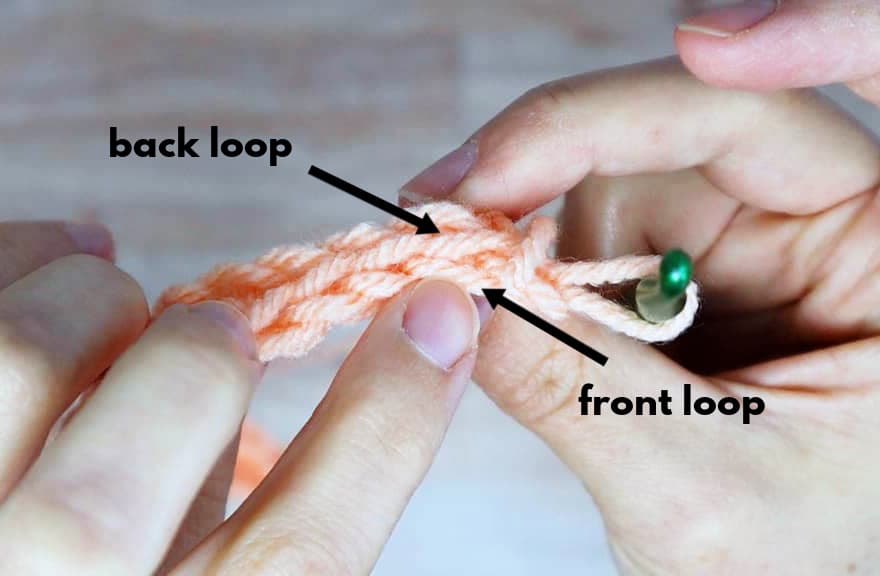 back loop versus front loop crochet