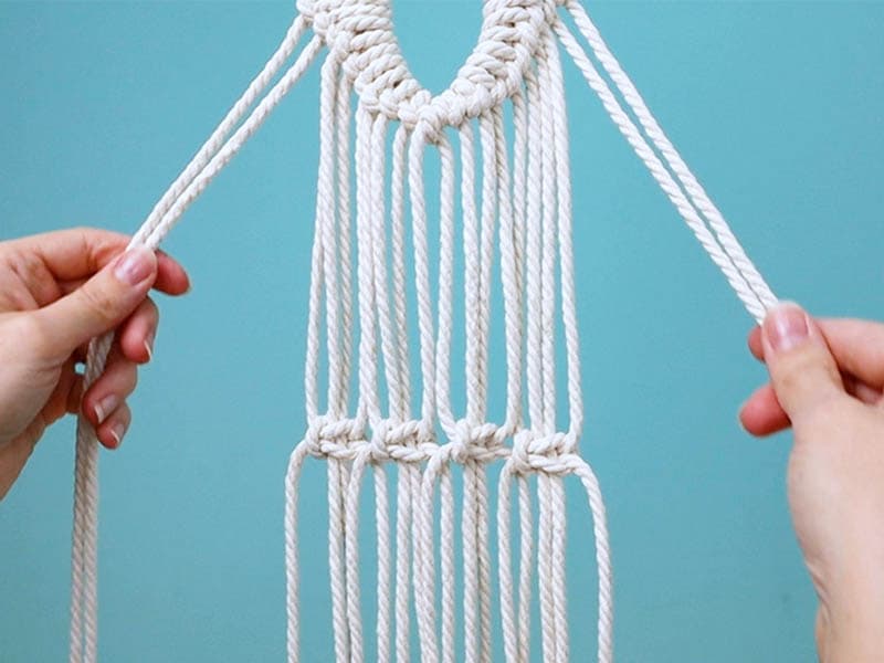 Diamond Macrame (Wall Hanging) Plant Hanger | Tutorial & Video!