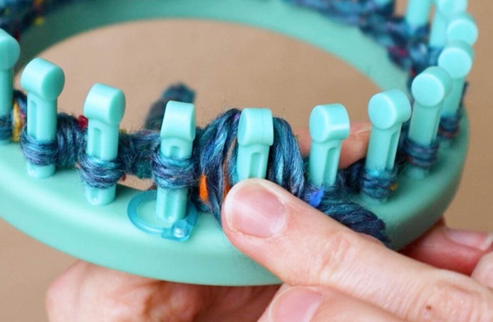 put the new loop onto the peg