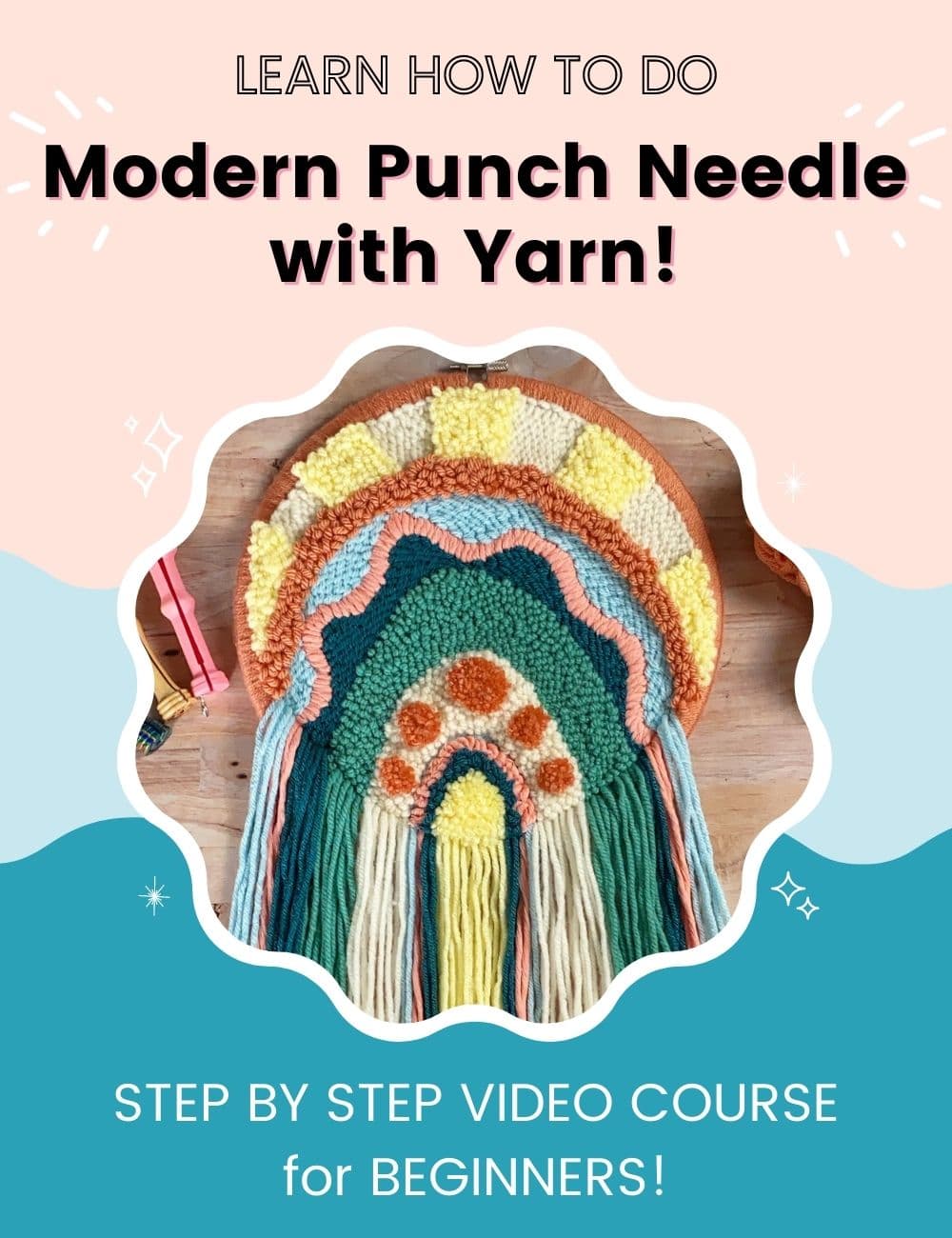 modern punch needle with yarn course image