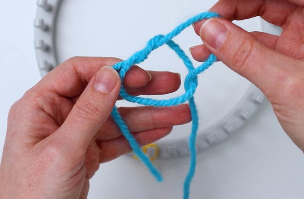 make a slip knot in the yarn