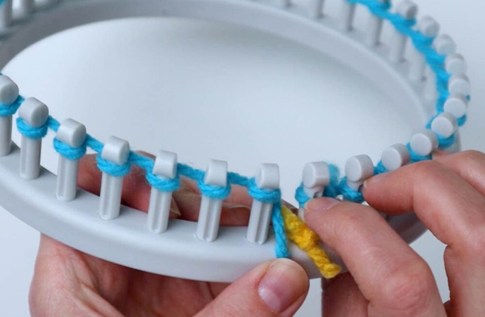 e-wrap each peg all the way around
