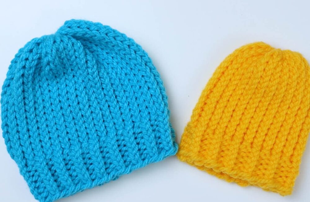 How to Loom Knit a Baby Hat (in 2 Sizes!) Marching North