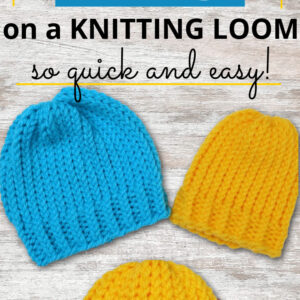 how to make baby hats on a knitting loom pinterest image