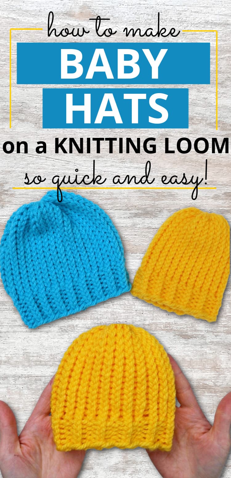 Loom Knit Newborn Hat Free Pattern and Video 