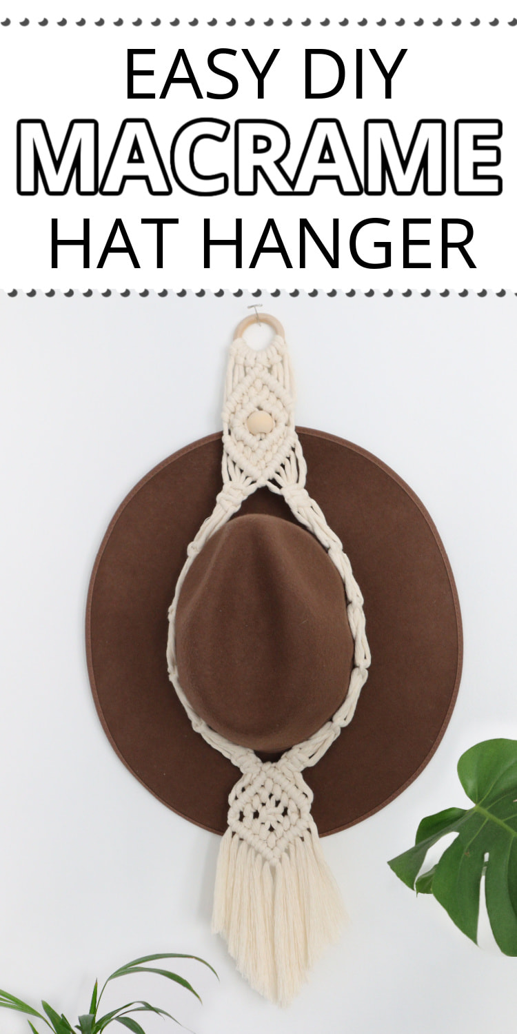 macrame hat hanger pinterest pin