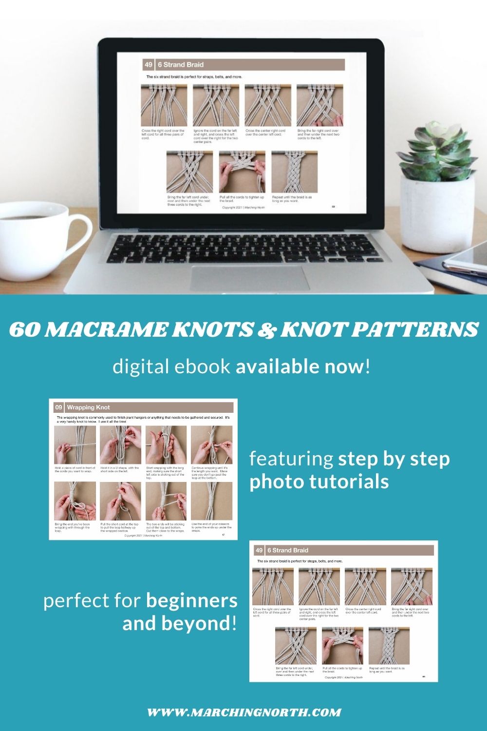 60 macrame knots and knot patterns ebook is available in my shop!