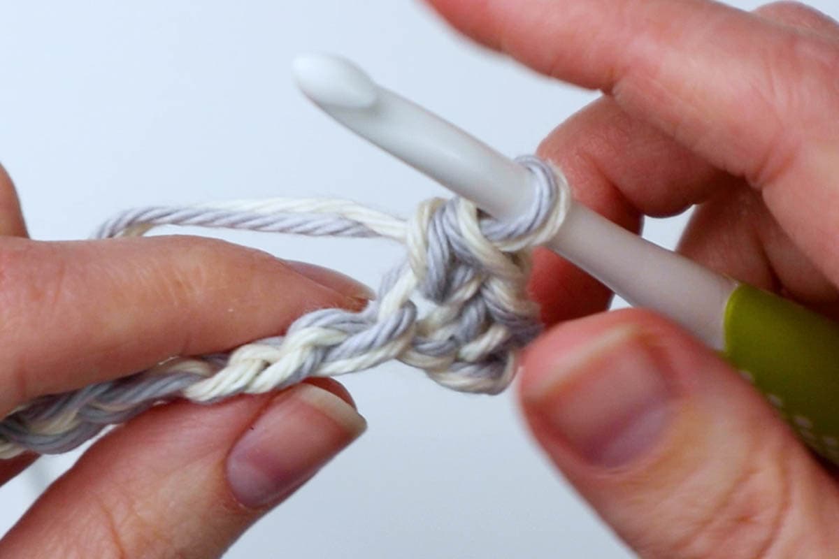 pull through both loops on hook