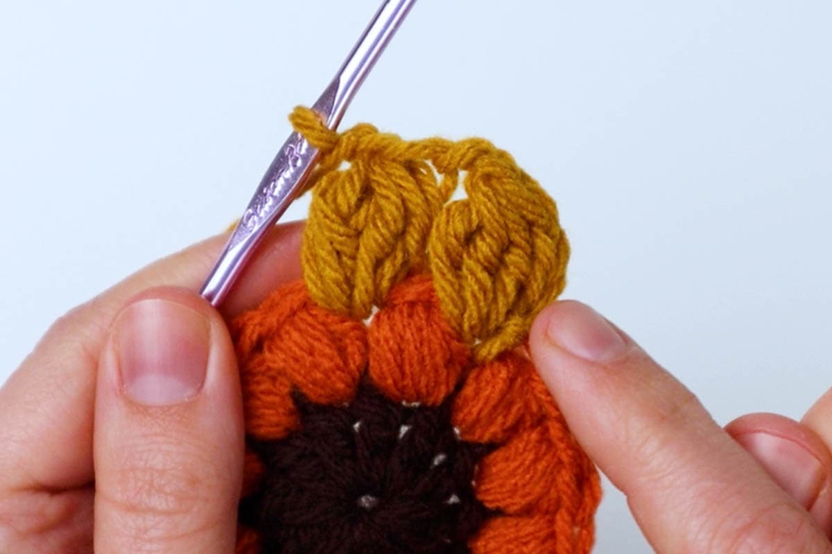 2 completed cluster stitches