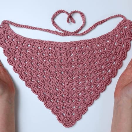featured image for crochet bandana pattern