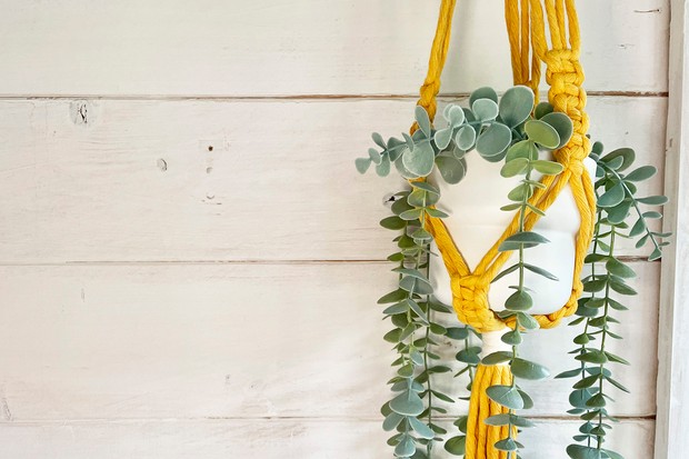 Image for How to make a macrame plant hanger