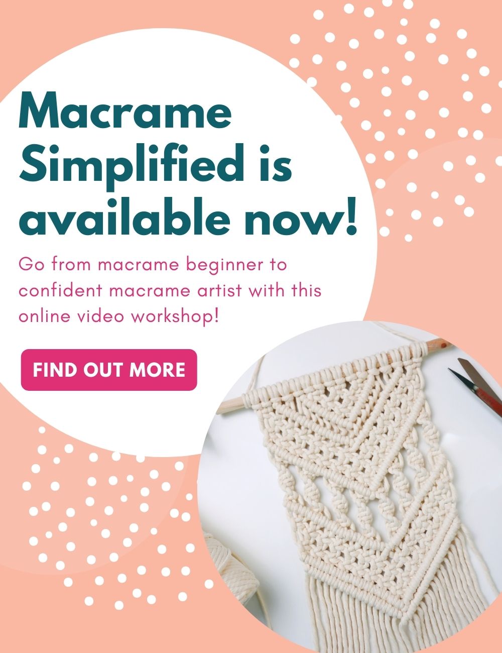 macrame simplified beginner course promo