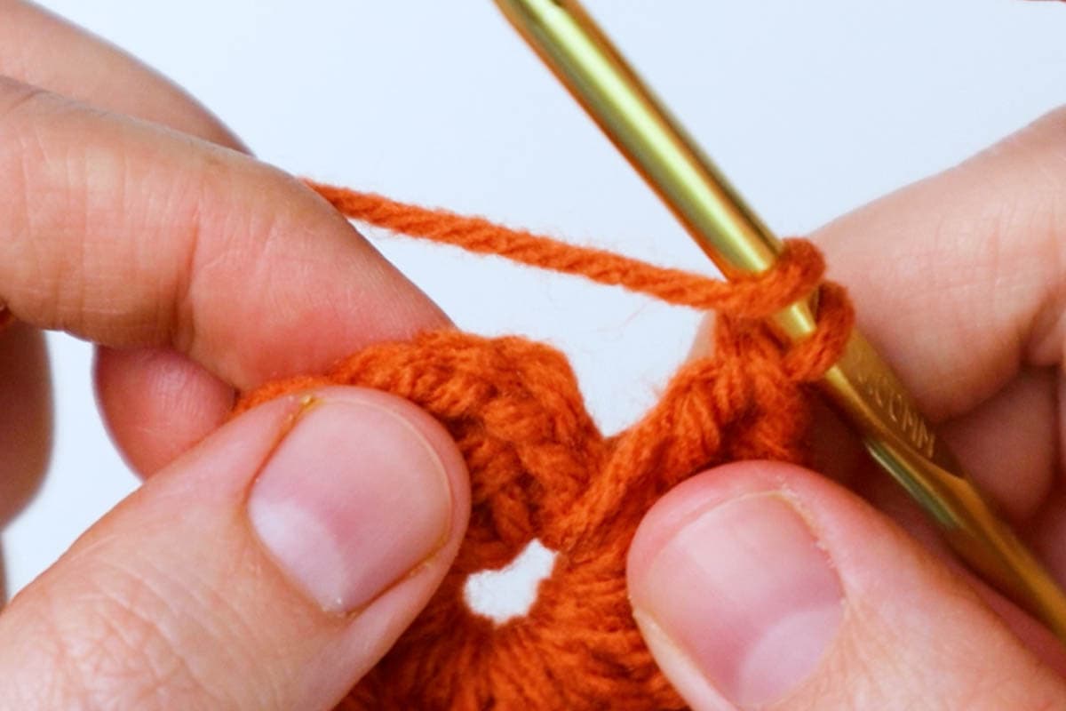 attach to top of chain 3 with a half double crochet