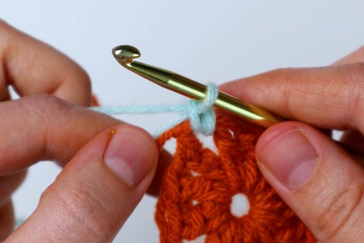 first chain attaching yarn to your hook