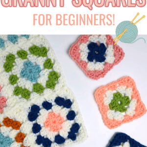 Pinterest Pin for crochet granny square tutorial