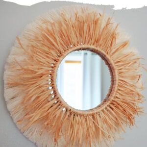 pinterest pin for DIY boho mirror