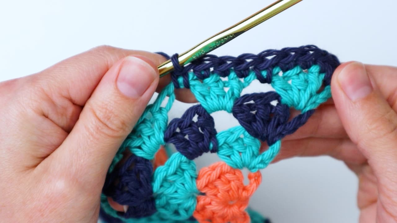 make one single crochet in each stitch along edge of bandana