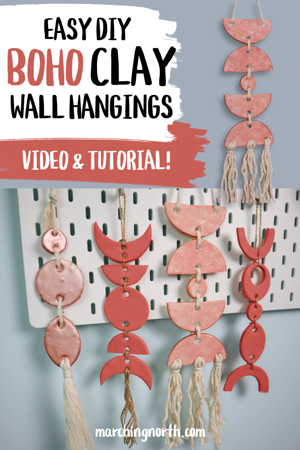 Boho DIY Clay Wall Hanging (4 Different Designs to Try!) Marching North