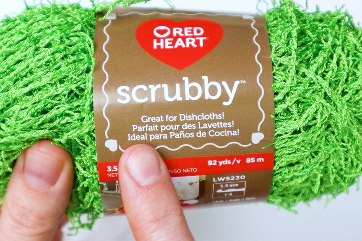 EASY Crochet Dishcloth Pattern (using Red Heart Scrubby Yarn!) | Marching North easy-crochet-dishcloth-pattern-using-red-heart-scrubby-yarn-marching-north
