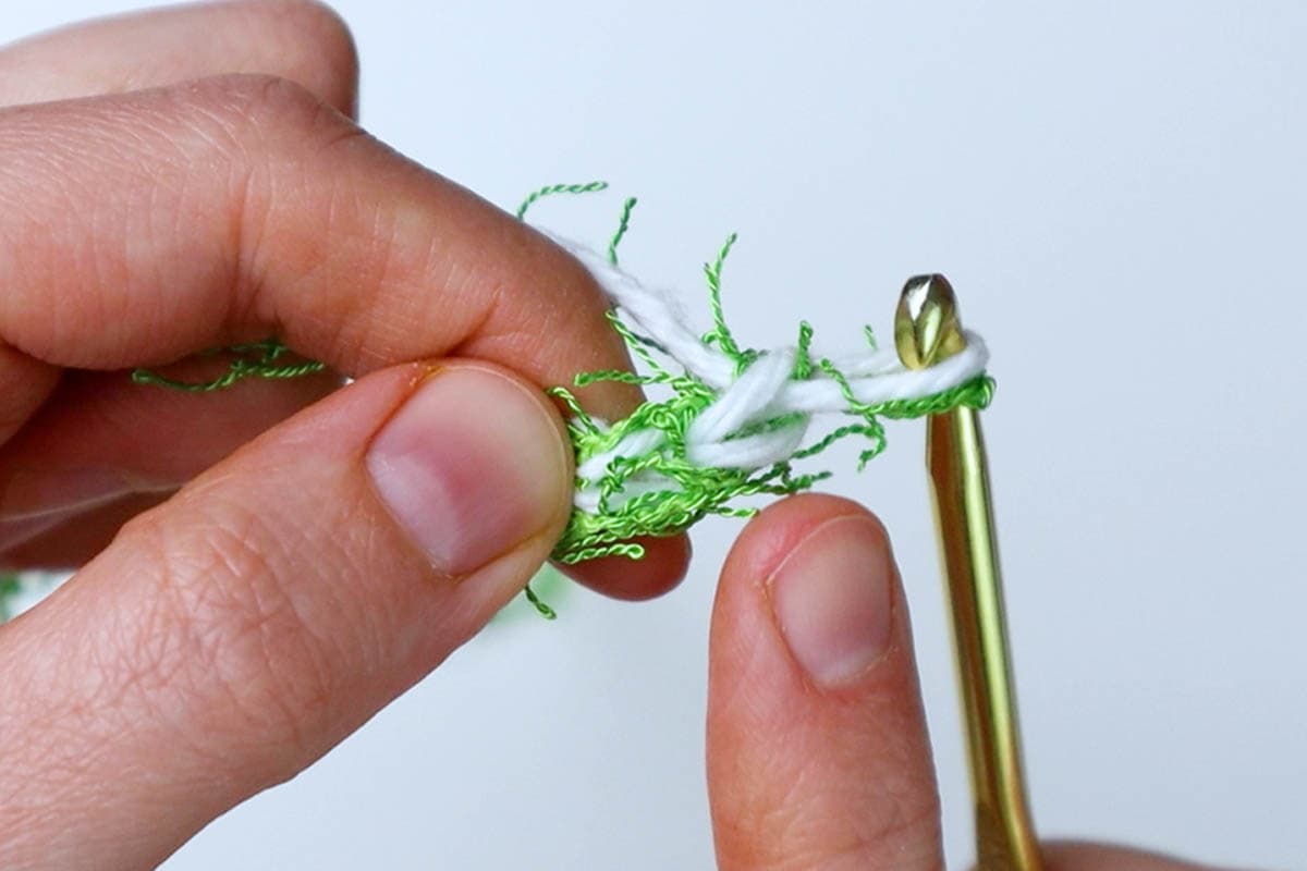 skip the first chain and single crochet into the second chain from your hook