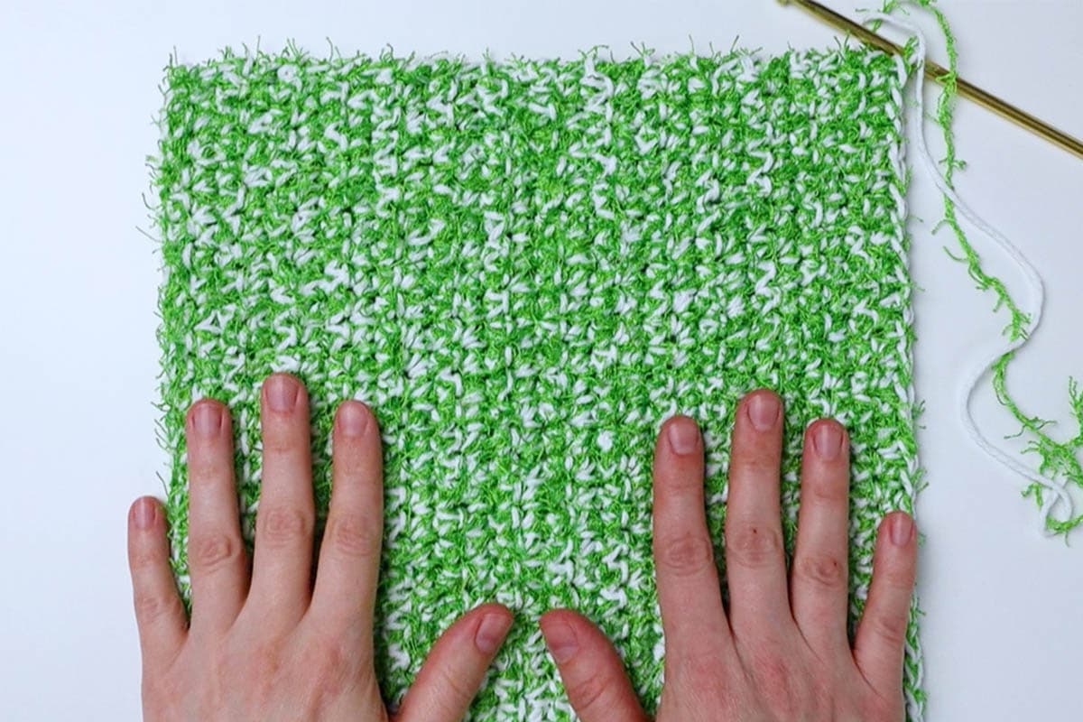 single crochet for 28 rows