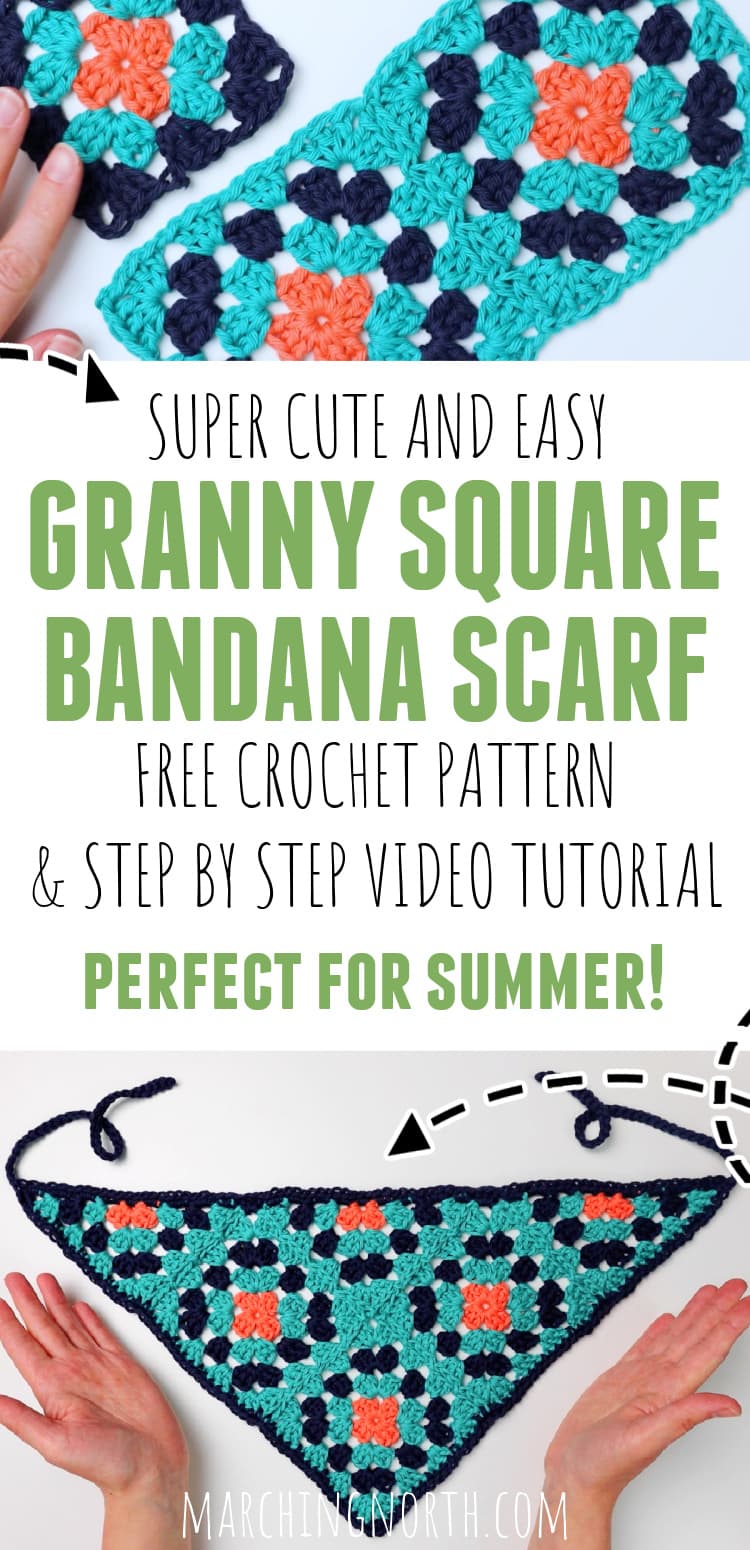 Beginner Crochet Granny Triangle Bandana - Free Pattern + Video
