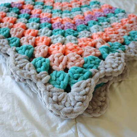 Giant Continuous Granny Square Blanket Pattern (with Video!)