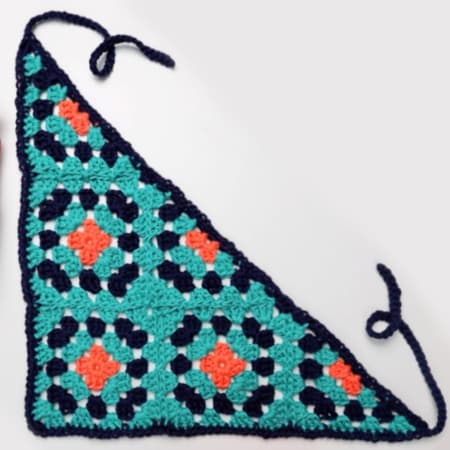 featured image for granny square bandana scarf pattern