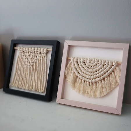 finished mini macrame wall hangings featured image