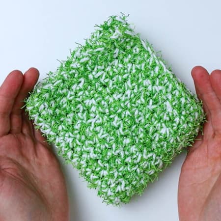 featured image for scrubby easy crochet washcloth pattern