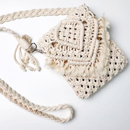 Macrame Sling Bag (Phone Holder) Tutorial & Video!