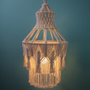 featured image for DIY macrame chandelier post