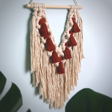 DIY Macrame Kit, Chakra Macrame Wall Hanging Pattern Materials 