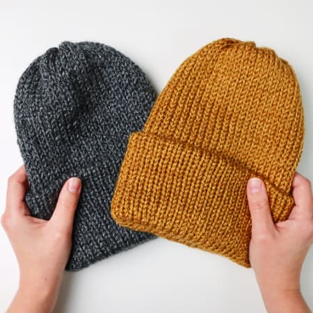 How to Loom Knit a Cozy Striped Hat (For Beginners!)