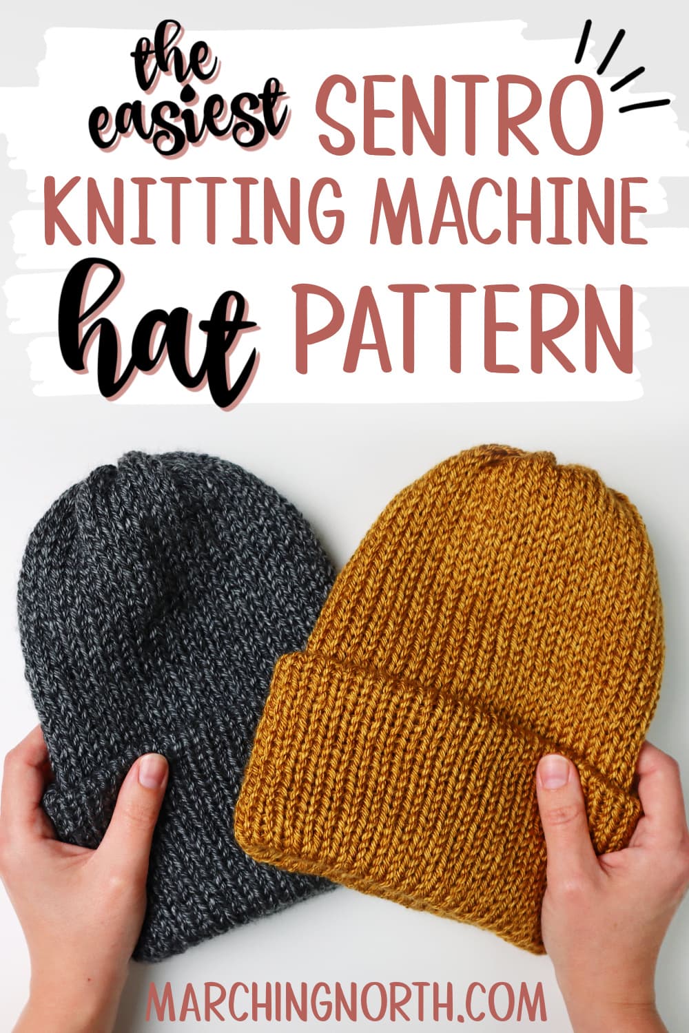 Pinterest pin knitting machine beanie hat pattern