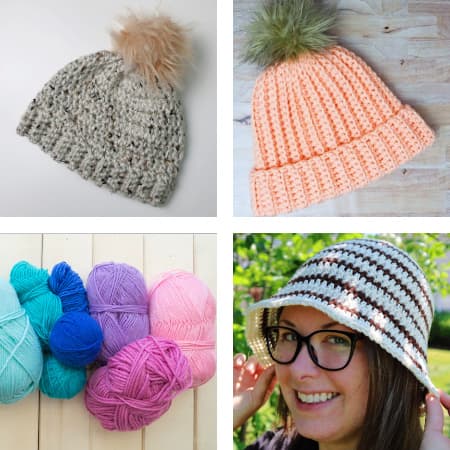 12 Easy Crochet Hat Patterns for Worsted Weight Yarn (free