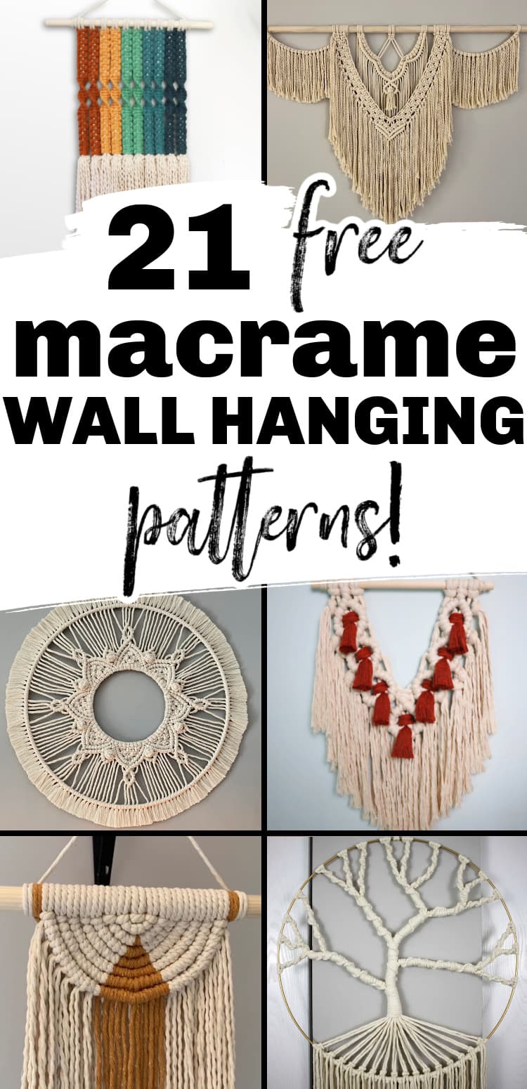 21 Free Step-by-Step Macrame Wall Hanging Patterns (Beginner
