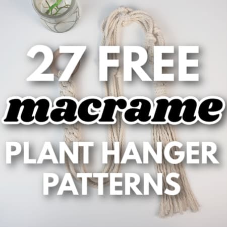 featured image for free macrame plant hangers post