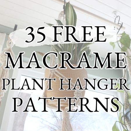 35 free macrame plant hanger patterns featured image
