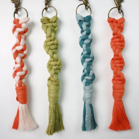 Easy DIY Spiral Macrame Keychain (Free Pattern!)