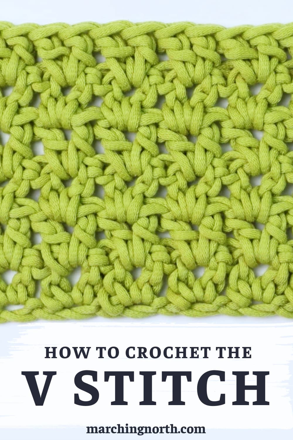 How to Crochet the V Stitch pinterest pin