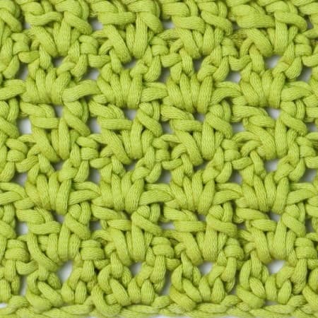 featured image for crochet v stitch post