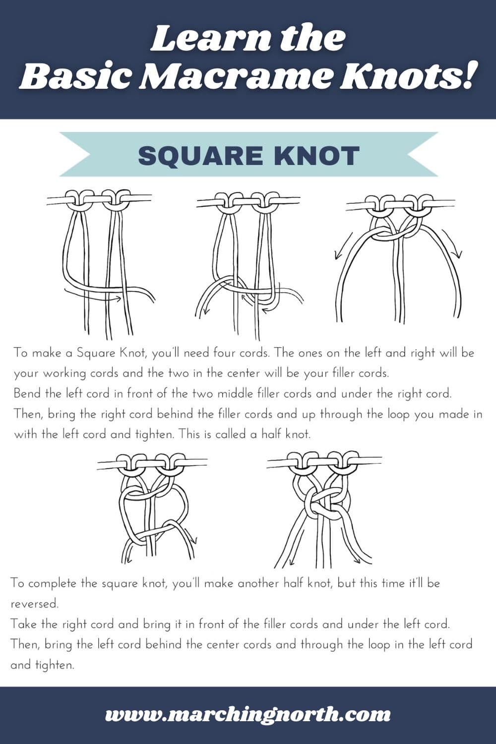 Learn 17 Basic Macrame Knots (+ PDF Guide for Beginners