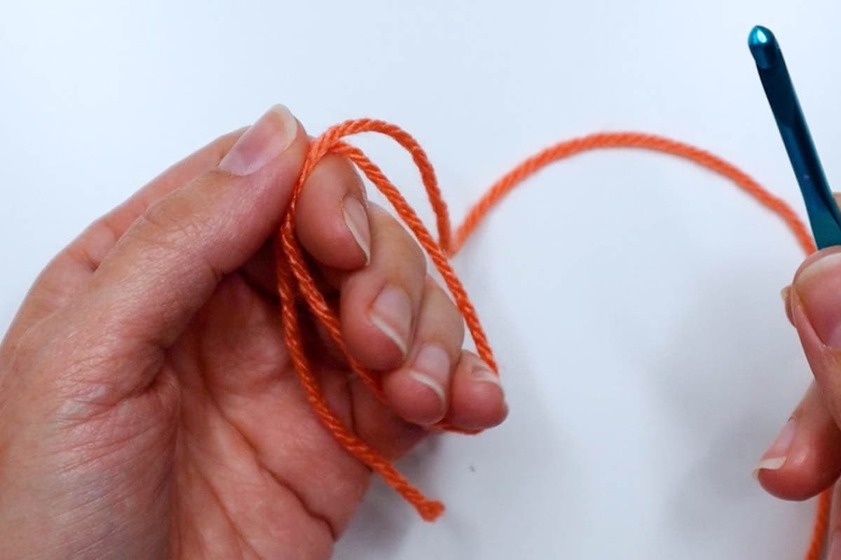 wrap the yarn around your fingers